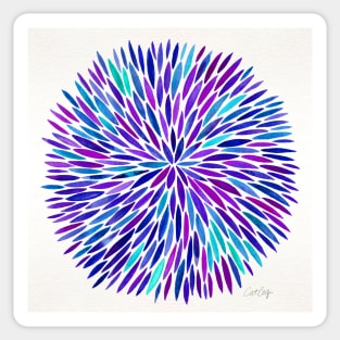 Purple Water Color Burst Sticker